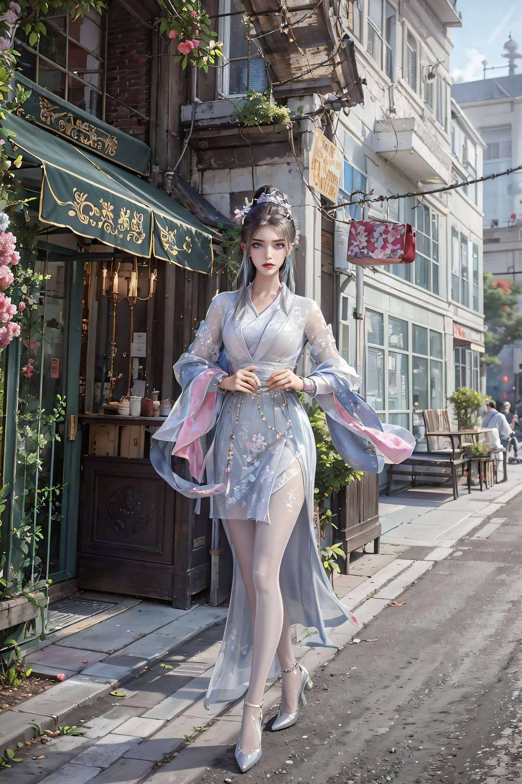 冰雪中的绝美少女电脑最美的风景线！看看这方清雪的横屏动漫图片