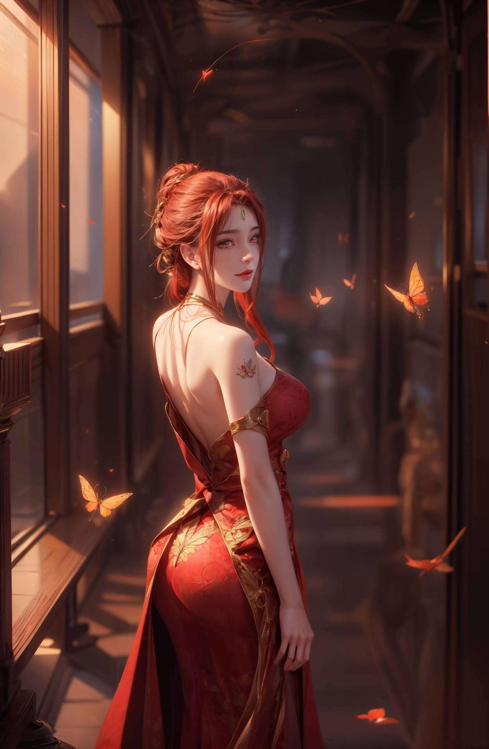 灰暗色调中一点亮红美得让人心疼