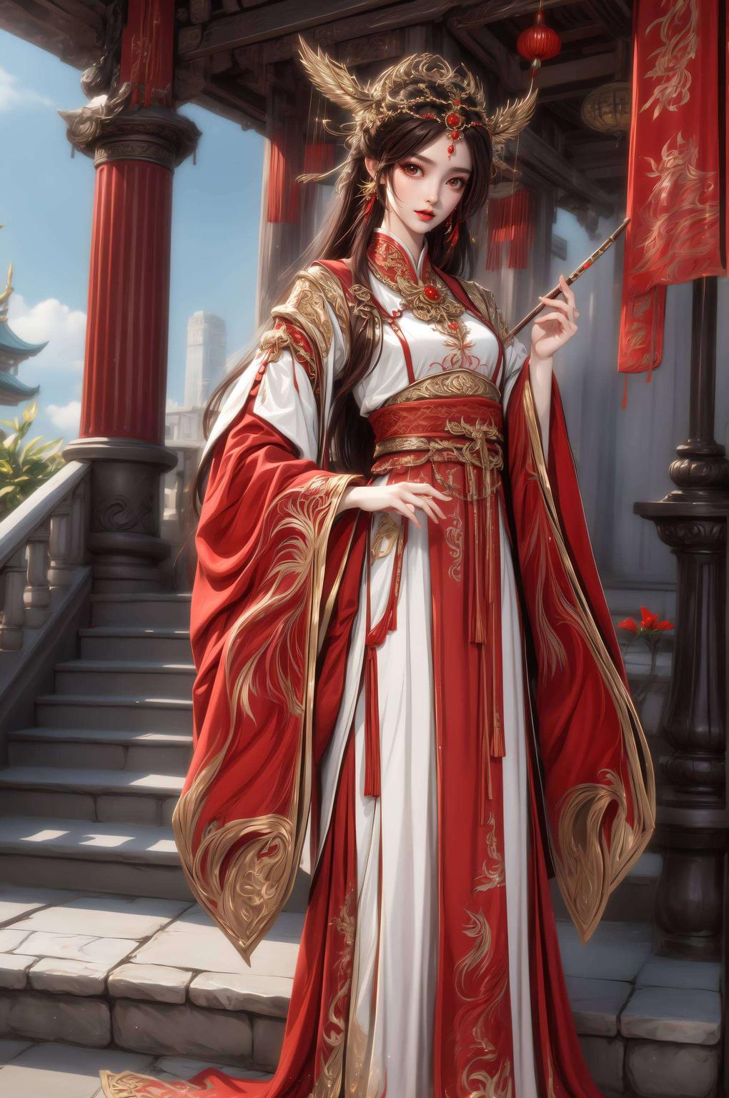 光彩熠熠火灵儿轻盈祈福