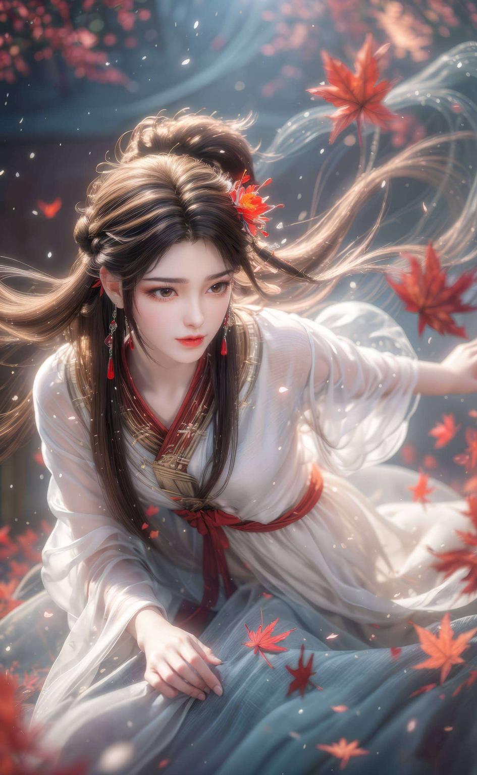 专为Win10打造！画面中的火灵儿灵动可爱今天给大家带来一组超可爱的火灵儿采桑女高清壁纸