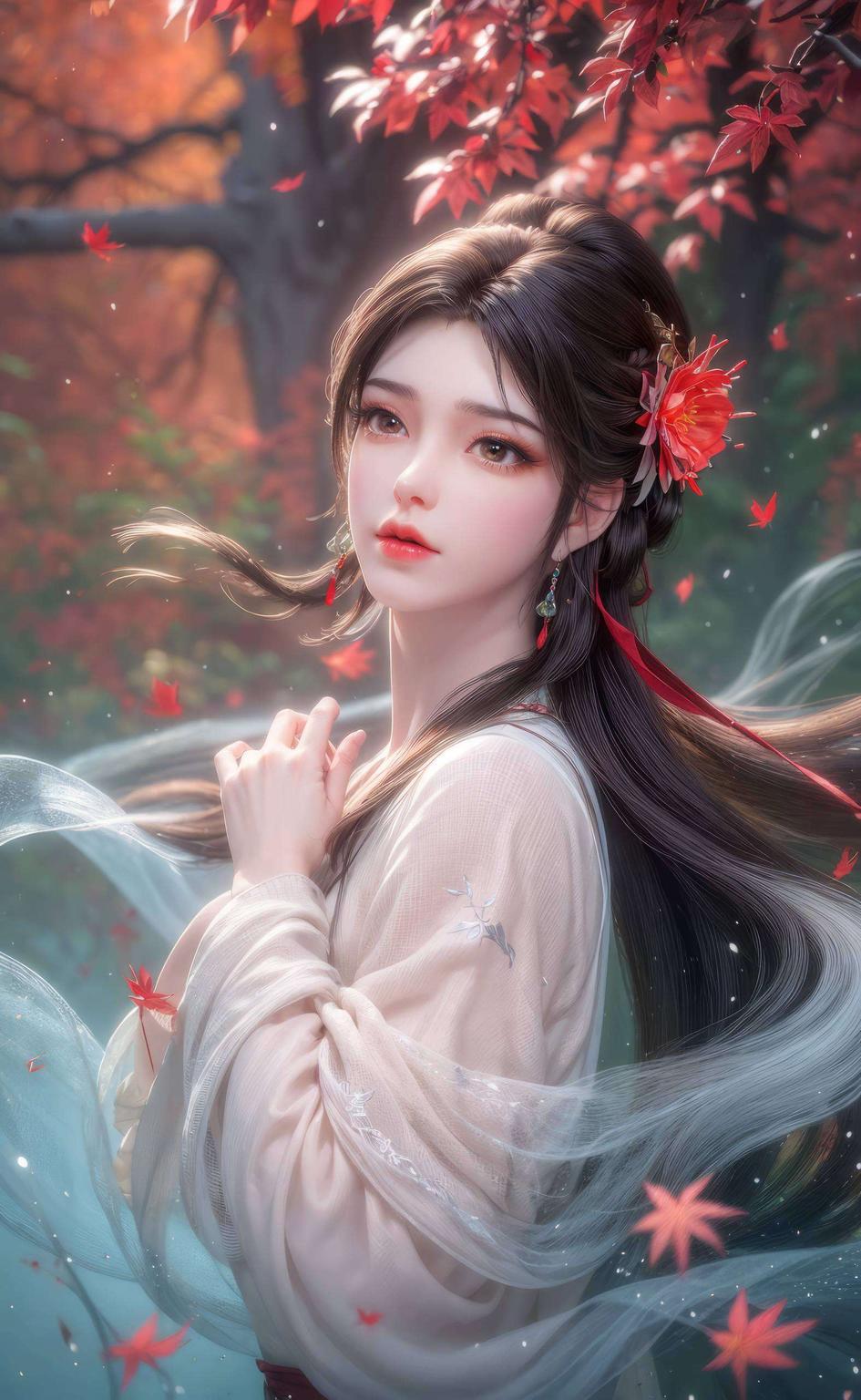 火灵儿采桑女清新脱俗