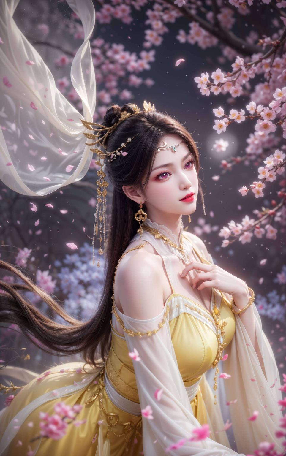 细腻笔触勾勒美金瓶儿正脸壁纸