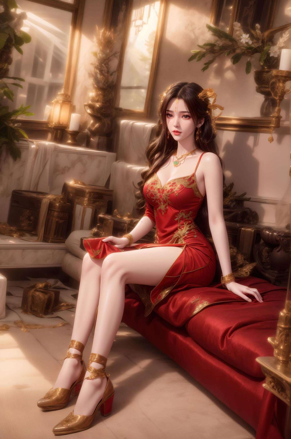 画面中的她婉约动人淡雅如仙