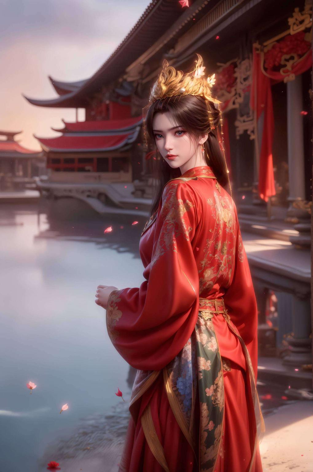 粉色梦幻李慕婉自制壁纸