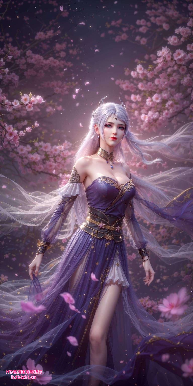 这款紫色护眼壁纸可爱度满分！看这动漫女孩洛璃眼神温柔