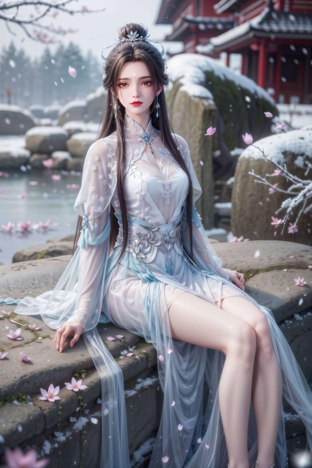 高清细腻陆雪琪红衣动漫风