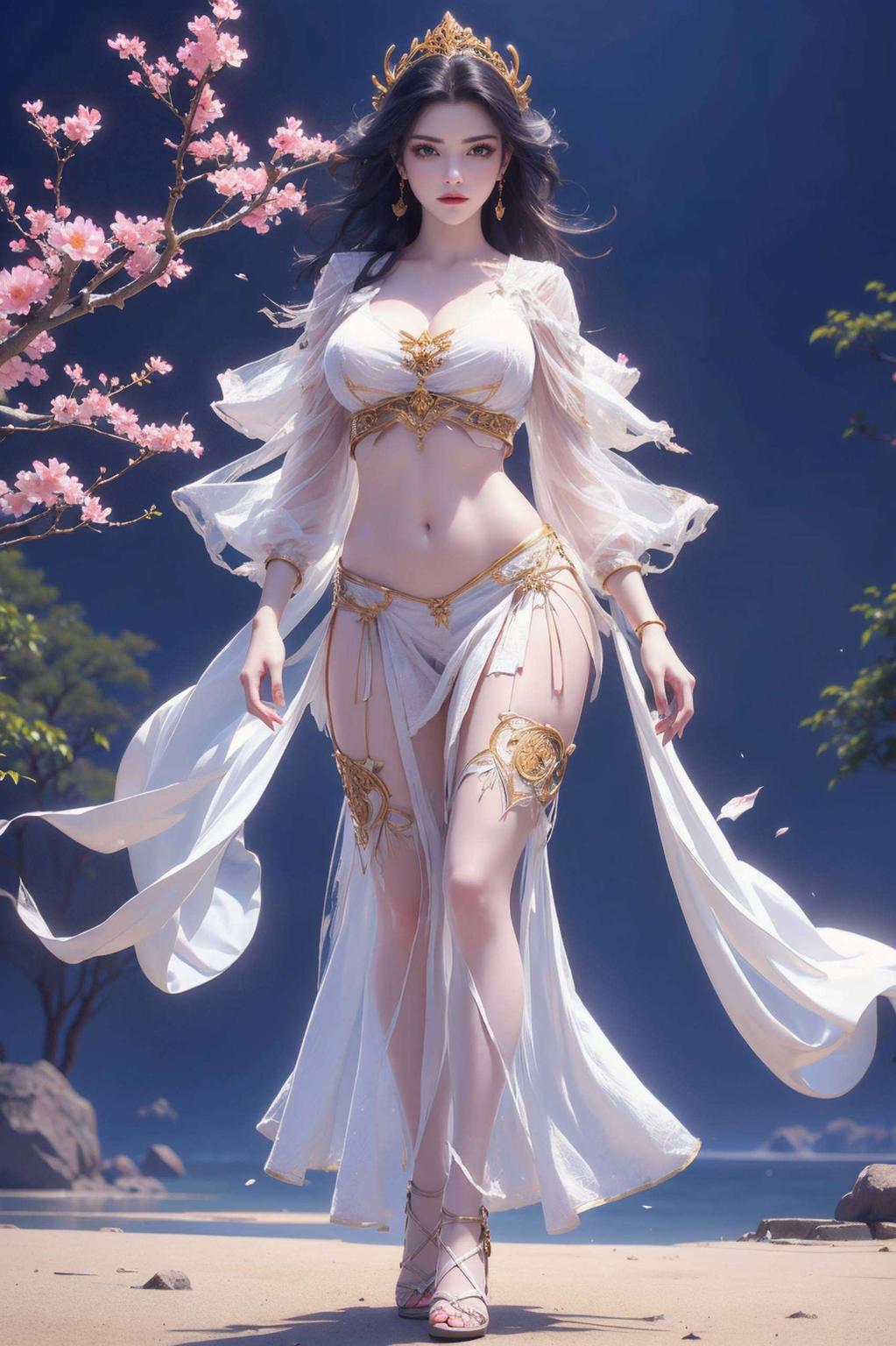 高清画质这款宽屏壁纸捕捉了她的霸气瞬间