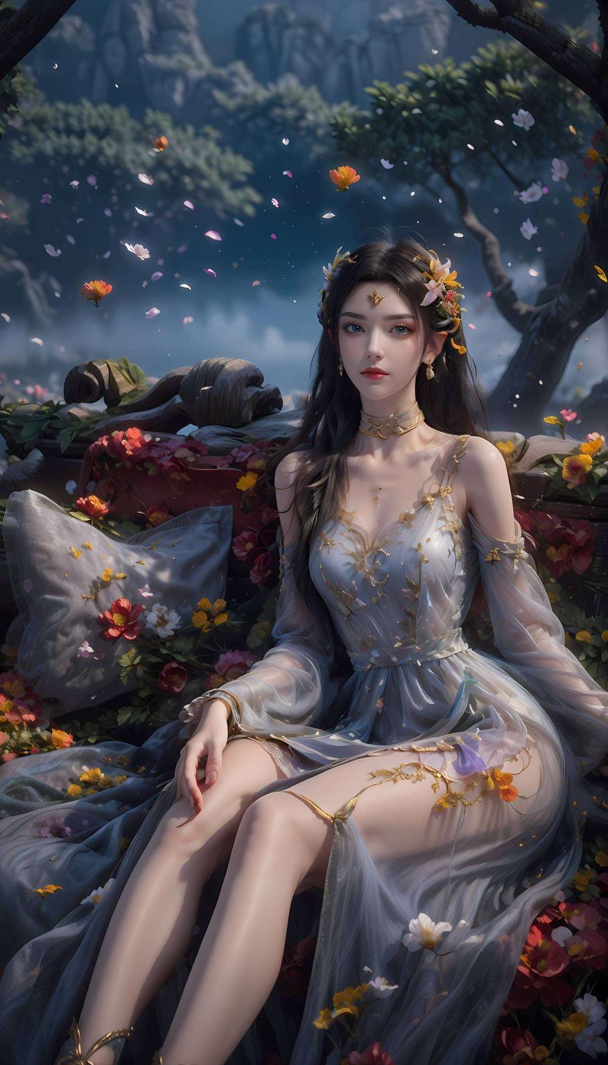 高清画质神秘紫色映衬着美杜莎冷艳眼神