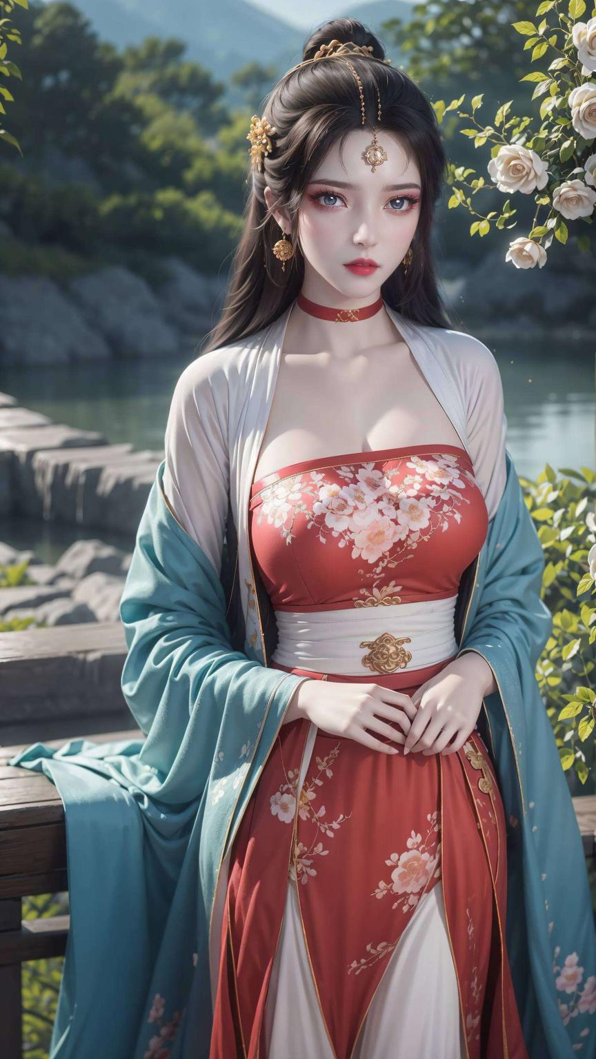 动漫女神仙风采尽显逆墨云飘渺间