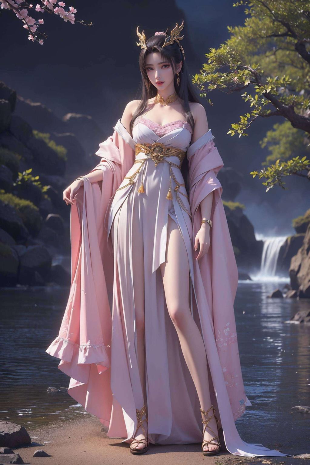 神秘的仙气环绕天狐仙子翩翩起舞