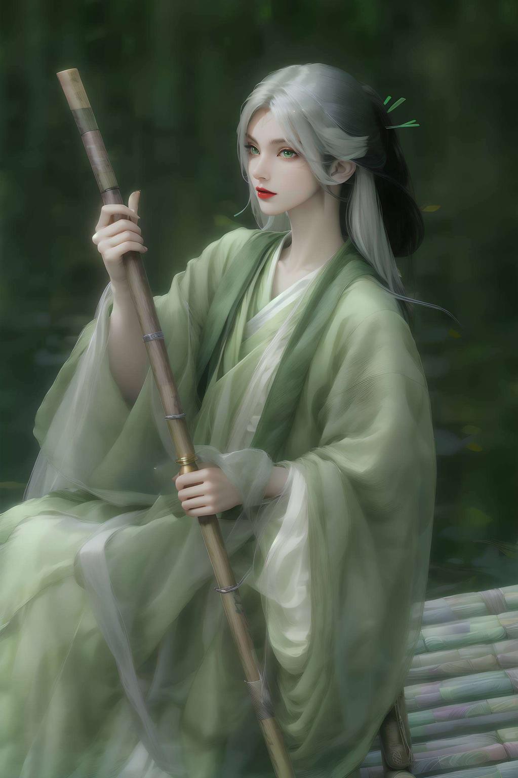 古风壁纸细腻入心小白仙子长腿轻展