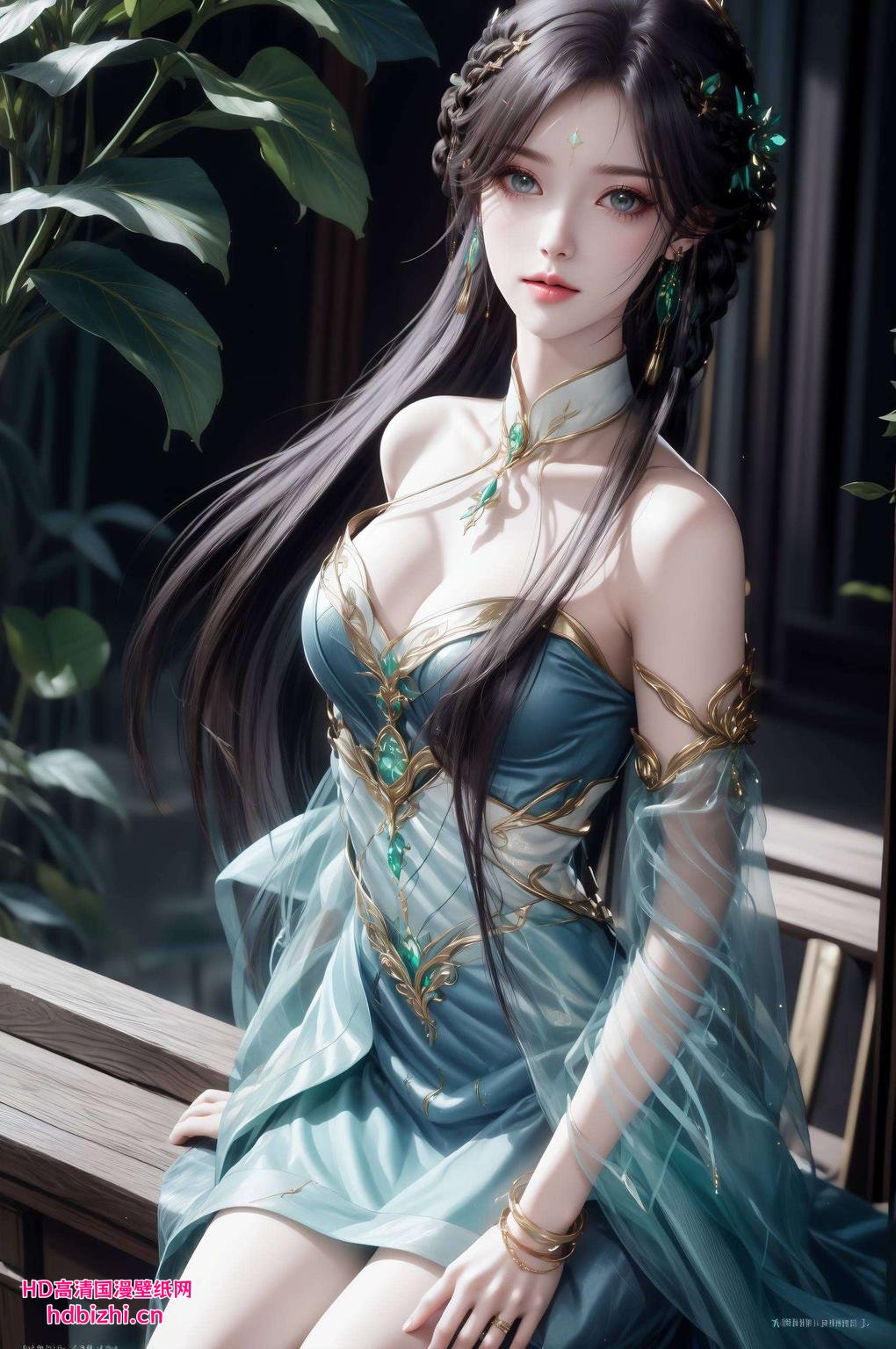 仿佛置身仙境快来收藏这款绝美的萧薰儿婚纱壁纸