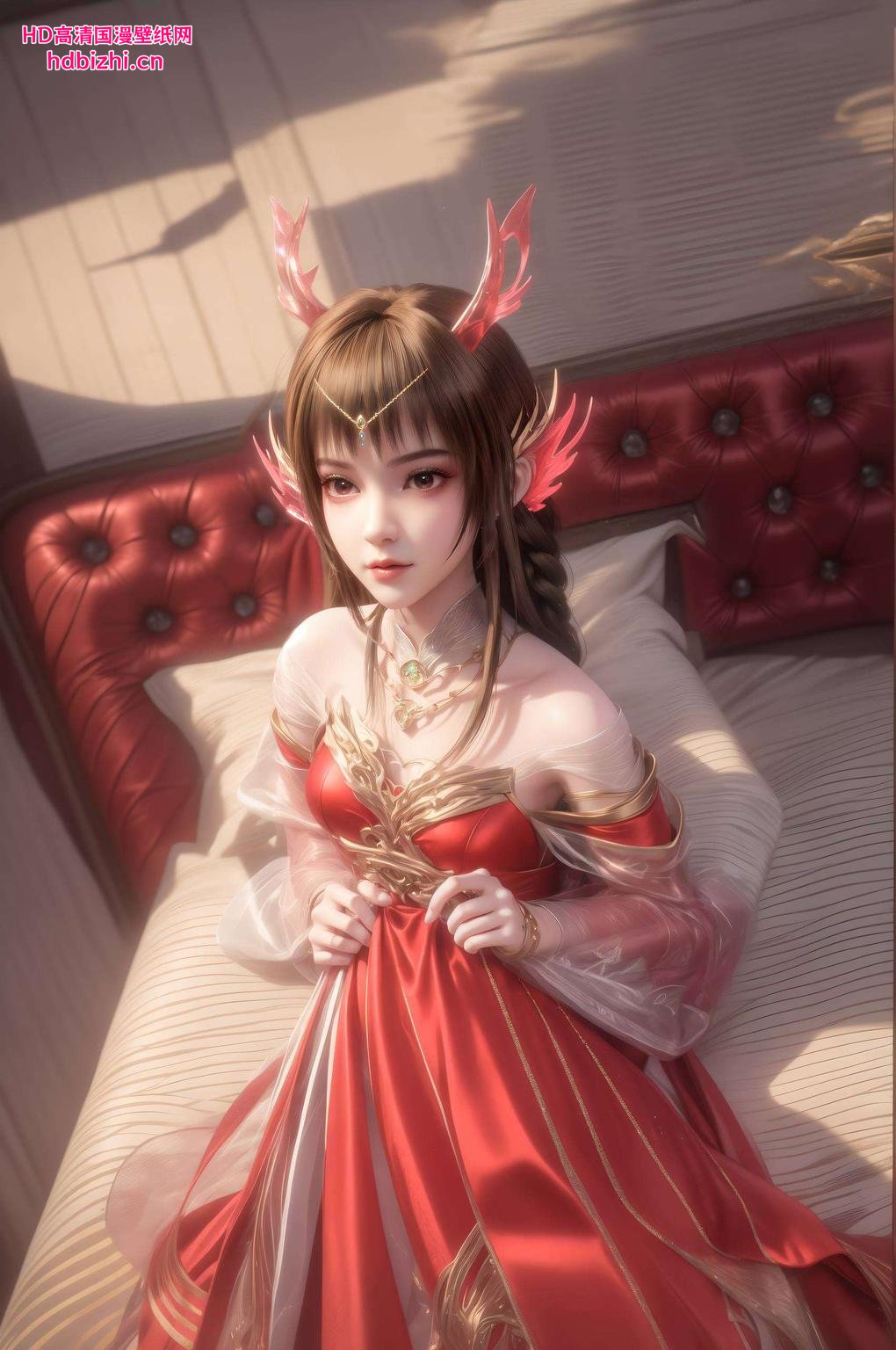 今天给大家带来一款超美的4K高清二次元壁纸——云落望月！画面中快来为你的苹果桌面换上这抹浪漫吧！”
