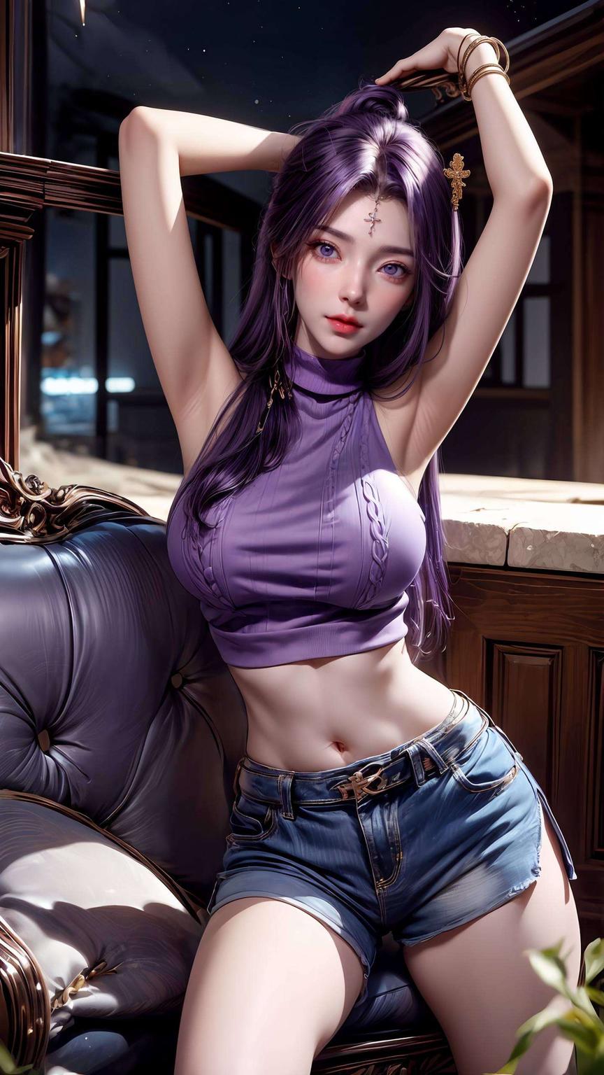 云曦轻戴头饰古香古色壁纸映眼前