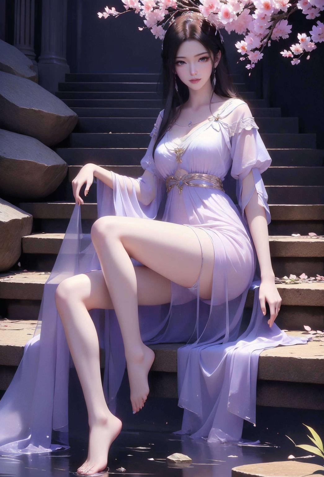 今天给大家带来一款超美的紫灵壁纸！这款真人AI素材仿佛随时能从屏幕中跃然而出